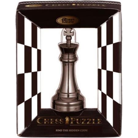 Cast Schaakpuzzel Chess King 10,2 Cm Staal Zwart
