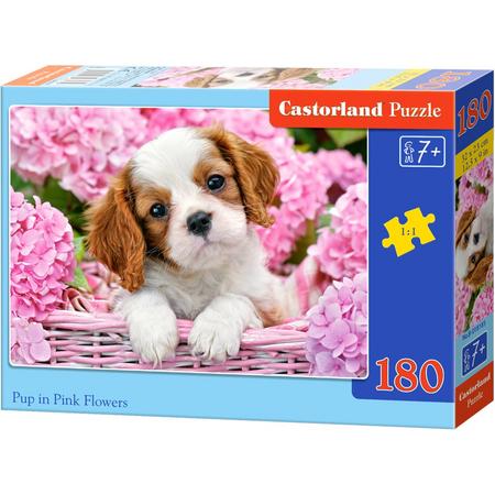 Pup in pink flowers - 180 stukjes