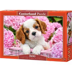 Pup in pink flowers - 500 stukjes