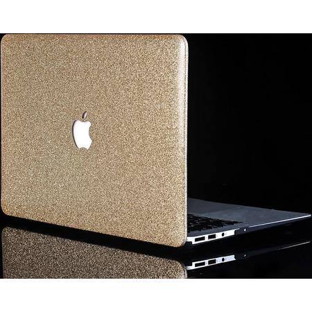 Hardcase glitter goud hoes MacBook Pro Retina 13 inch