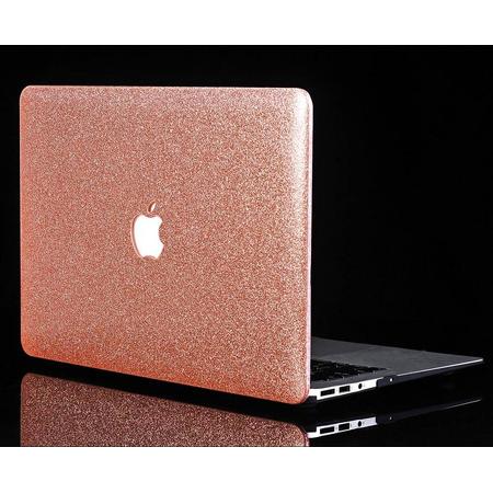 Hardcase glitter roze/goud hoes MacBook Air 11 inch