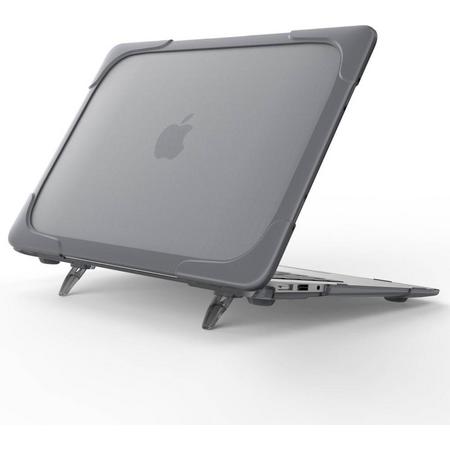 Sterke hardcase hoes met pootjes MacBook Air 13 inch grijs