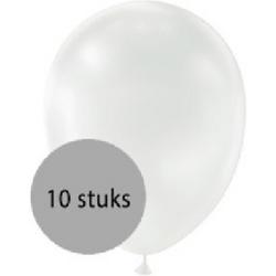 Ballonnen wit metallic 10 stuks - 33 cm