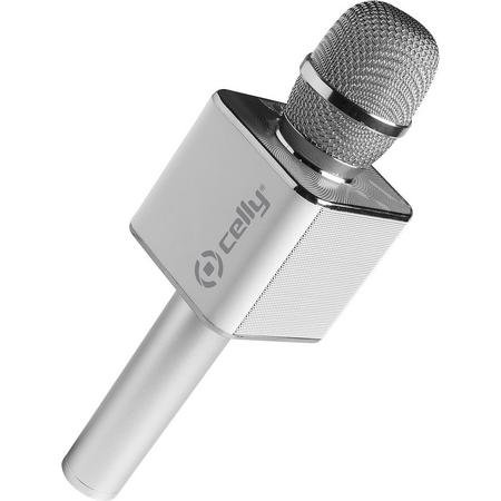 Celly Karaoke Microfoon met Speaker Zilver
