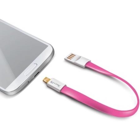 Celly USBMMICROP 1m USB Micro USB B Roze mobiele telefoonkabel