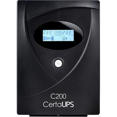 CertaUPS C200-2000 UPS Line-Interactive Sinusvormige uitgang.