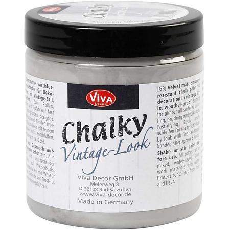 Chalky vintage look verf, grey (801), 250 ml