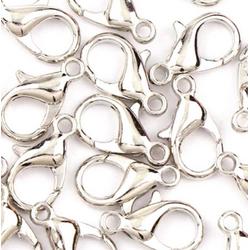 10 stuks- Sieradenslotje- Karabijn- Zilverkleur- Sieraden maken