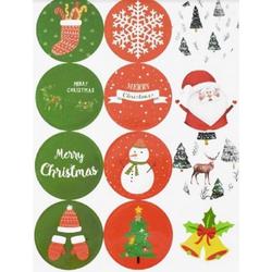 48- Kerst- Stickers- Rond