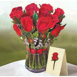 4D bloemenkaart met rozen (moederdag)