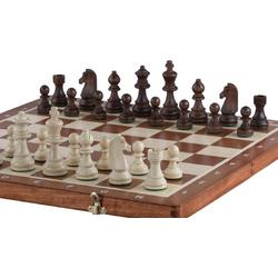 Duitse Tournament Schaakspel Compleet met Schaakbord en No.5 Sunrise Schaakstukken - 48x48 schaakbord en 9cm koning - Compleet schaakset