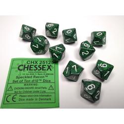 Chessex dobbelstenen set, 10 10-zijdig, Speckled Recon