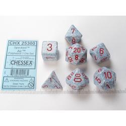 Chessex dobbelstenen set, 7 polydice, Speckled Air