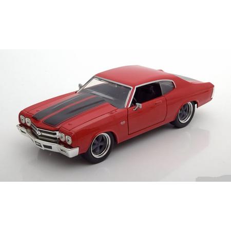 Doms Chevrolet Chevelle SS Fast and Furious rood / zwart 1-24 Jada Toys