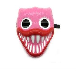 Huggy Wuggy masker - Gezichtsmasker - Verkleedmasker - Halloween - Carnaval - 17 x 23 cm - One-size - Verstelbaar - PVC - roze