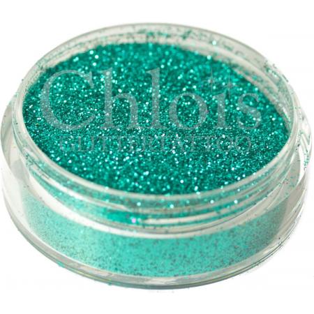Chloïs Glitter Green Blue 10 ml - Chloïs Cosmetics - Chloïs Glittertattoo - Cosmetische glitter geschikt voor Glittertattoo, Make-up, Facepaint, Bodypaint, Nailart - 1 x 10 ml