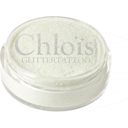 Chloïs Glitter White Pure 20 ml - Dekkend - Chloïs Cosmetics - Chloïs Glittertattoo - Cosmetische glitter geschikt voor Glittertattoo, Make-up, Facepaint, Bodypaint, Nailart - 1 x 20 ml