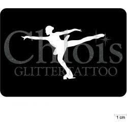 Chloïs Glittertattoo Sjabloon 5 Stuks - Figure Skater Christina - CH6532 - 5 stuks gelijke zelfklevende sjablonen in verpakking - Geschikt voor 5 Tattoos - Nep Tattoo - Geschikt voor Glitter Tattoo, Inkt Tattoo of Airbrush