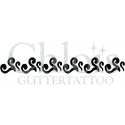 Chloïs Glittertattoo Sjabloon 5 Stuks - Heart Bracelet - CH4818 - 5 stuks gelijke zelfklevende sjablonen in verpakking - Geschikt voor 5 Tattoos - Nep Tattoo - Geschikt voor Glitter Tattoo, Inkt Tattoo of Airbrush