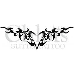 Chloïs Glittertattoo Sjabloon 5 Stuks - Heart Lowback - CH4800 - 5 stuks gelijke zelfklevende sjablonen in verpakking - Geschikt voor 5 Tattoos - Nep Tattoo - Geschikt voor Glitter Tattoo, Inkt Tattoo of Airbrush
