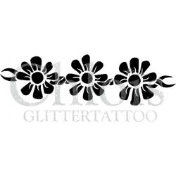 Chloïs Glittertattoo Sjabloon 5 Stuks - Tree Flowers - CH3011 - 5 stuks gelijke zelfklevende sjablonen in verpakking - Geschikt voor 5 Tattoos - Nep Tattoo - Geschikt voor Glitter Tattoo, Inkt Tattoo of Airbrush