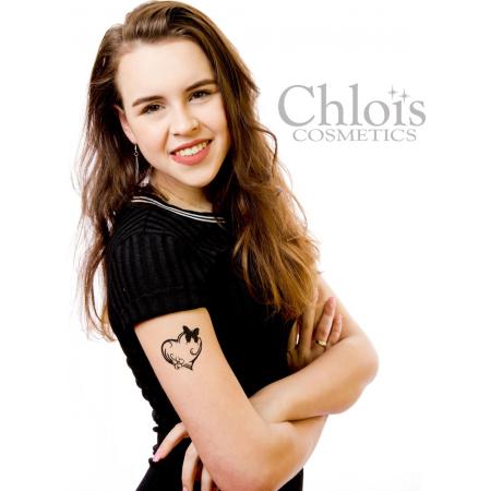 Chloïs Inktattooset Girl Power - Chloïs Cosmetics - Inkt Tattoo - Black Tattoo - Net echte Tattoo - 15 sjablonen - 18 Tattoos - 7 ml Veilige Tattoo Inkt - Fake Tattoo - Nep tattoo - Kinderen en Volwassenen