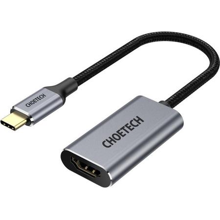Choetech Aluminium USB-C naar HDMI adapter - 4K@60Hz - Sky Grey