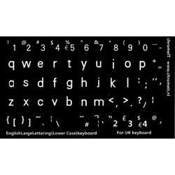 QWERTY Keyboard stickers kleine letters (o.a. Educatief gebruik)