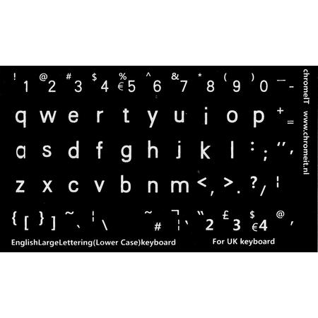 QWERTY Keyboard stickers kleine letters (o.a. Educatief gebruik)