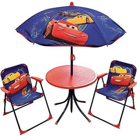 Disney Cars tuinsetje /strandsetje met 2 stoeltjes en een parasol