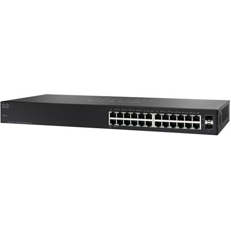 Cisco SG110-24 Unmanaged L2 Gigabit Ethernet (10/100/1000) Zwart