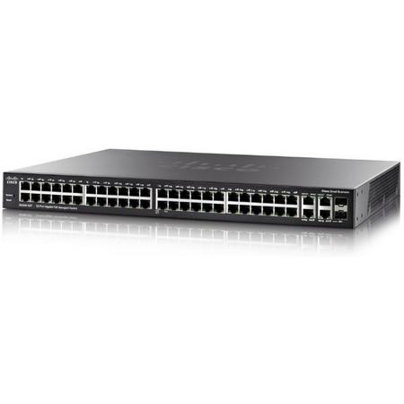 Cisco SG350-52P Managed L3 Gigabit Ethernet (10/100/1000) Power over Ethernet (PoE) 1U Zwart