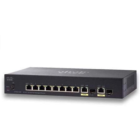 Cisco Small Business SF352-08P Managed L2/L3 Fast Ethernet (10/100) Zwart 1U Power over Ethernet (PoE)