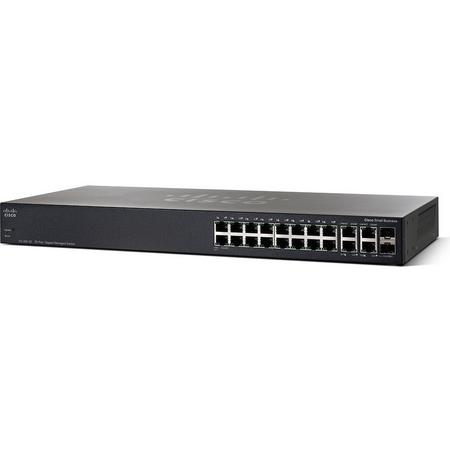 Cisco Small Business SG350-20 Managed L2/L3 Gigabit Ethernet (10/100/1000) Zwart 1U