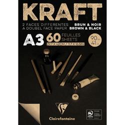 Clairefontaine Kraft Papier A3 21 x 29,7 cm 90 g/m2 60 Sheets