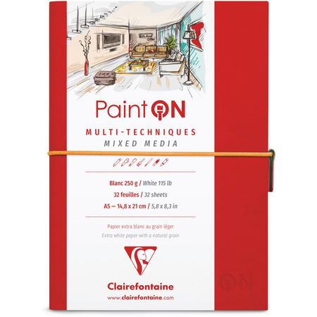 Clairefontaine PaintON travel journal mixed-media - Hoogwit, gladder papier