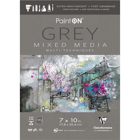 Paint On Grey Mixed Media Multi-Techniques - 17,8 x 25,4 cm - 250g - 20 vel