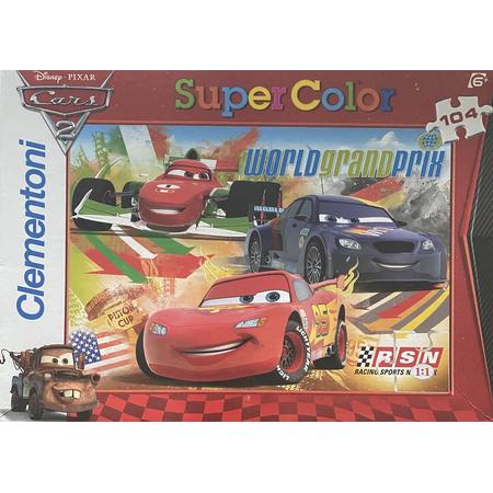 Cars - puzzel - Clementoni supercolor - 104 stukjes