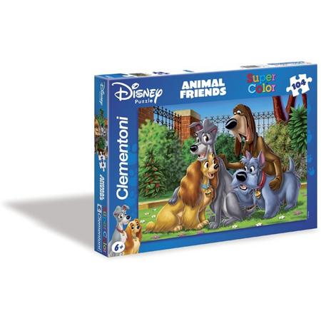 Clementoni - Disney Animal Friends - Super Color Puzzel - 104 Stukjes