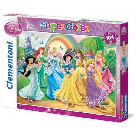 Clementoni - Disney Princess - Super Color Puzzel - 104 Stukjes