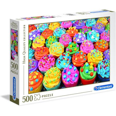 Clementoni - High Quality Collection puzzel - Colorful cupcakes - 500 stukjes