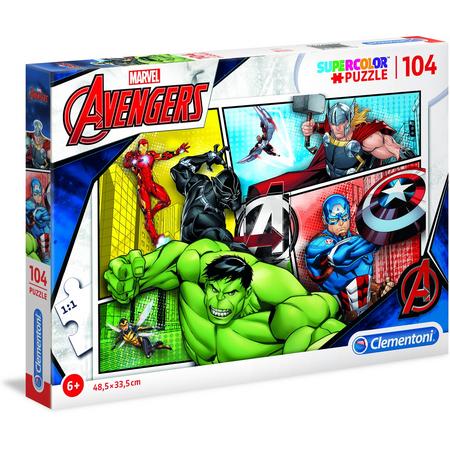 Clementoni - Superkleur puzzels - Avengers - 104 stukjes