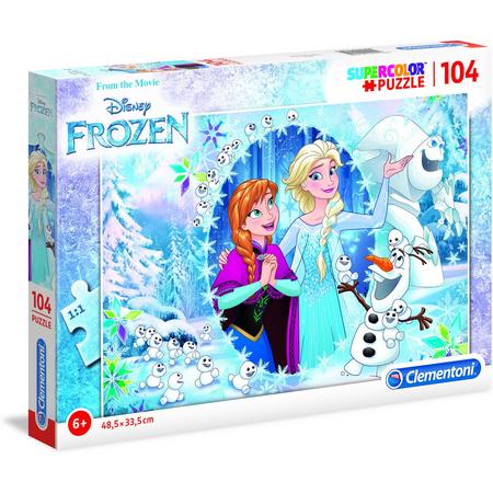 Clementoni - Superkleur puzzels - Frozen - 104 stukjes - Disney