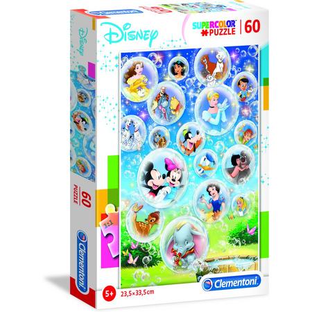 Clementoni - Superkleur puzzels - Standard characters - 60 stukjes - Disney