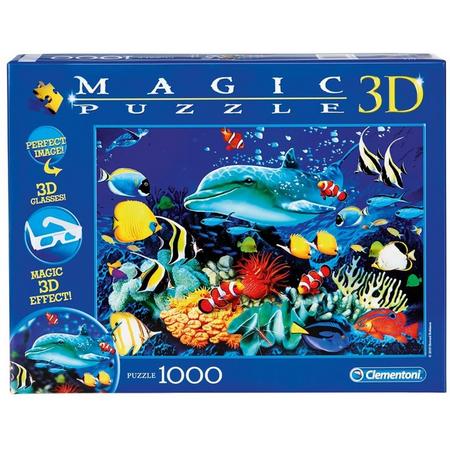 Clementoni 3D Magic Puzzel - Dolphin Reef - 1000 Stukjes
