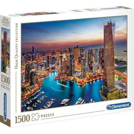 Clementoni Legpuzzel - High Quality Puzzel Collectie - Dubai Marina 1500 Stukjes, puzzel volwassenen