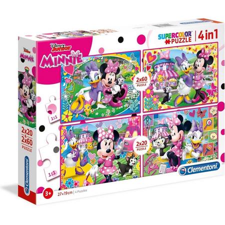 Clementoni Legpuzzel Disney Minnie 4 Puzzels 2x20/2x60 Stukjes