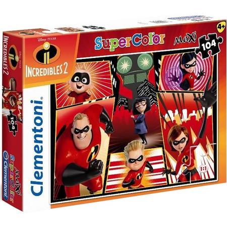 Clementoni Maxi Supercolor Legpuzzel Incredibles 2 104 Stukjes