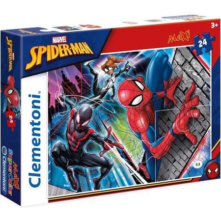 Clementoni Maxi Supercolor Legpuzzel Spider-man 24 Stukjes