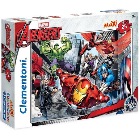 Clementoni Maxi Supercolor Legpuzzel The Avengers 24 Stukjes